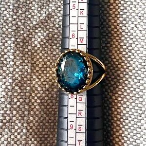 Women’s Deep Blue Cubic Zirconia Ring